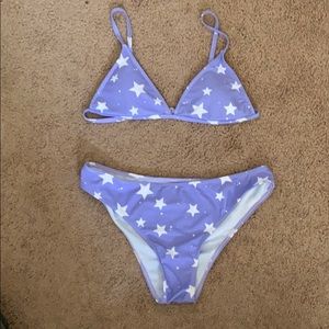 Purple and white starred swim suit!